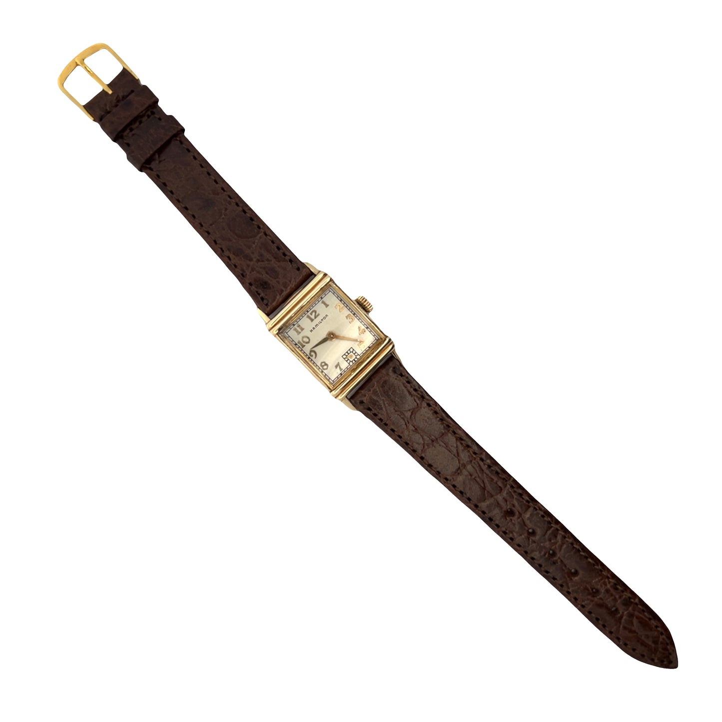 Vintage 1949 14K Gold-Filled 21mm Hamilton Watch