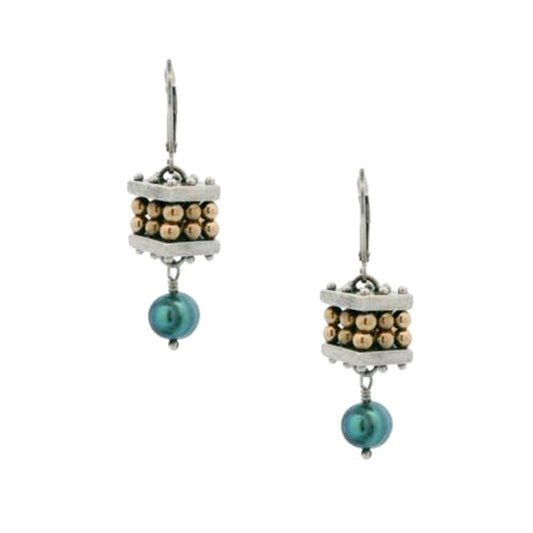 Molly McNamara Collection Black Pearl Cubism Earrings