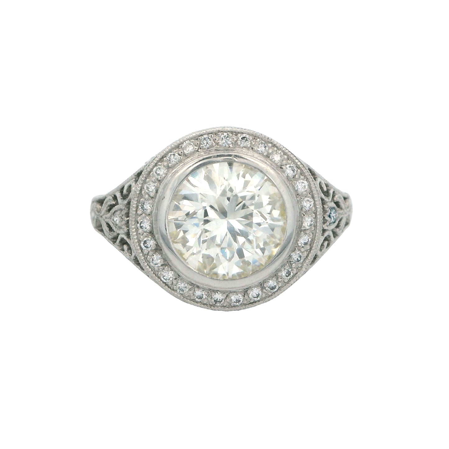 Tom Mathis Designs Platinum 2.35ct Diamond Engagement Ring