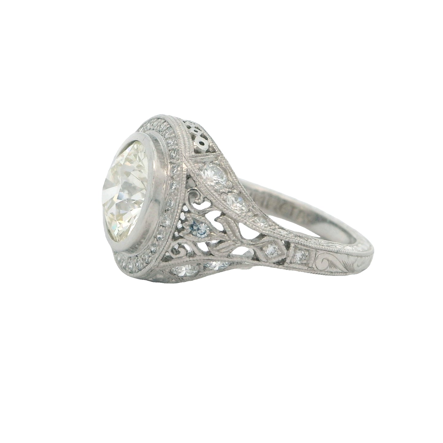 Tom Mathis Designs Platinum 2.35ct Diamond Engagement Ring