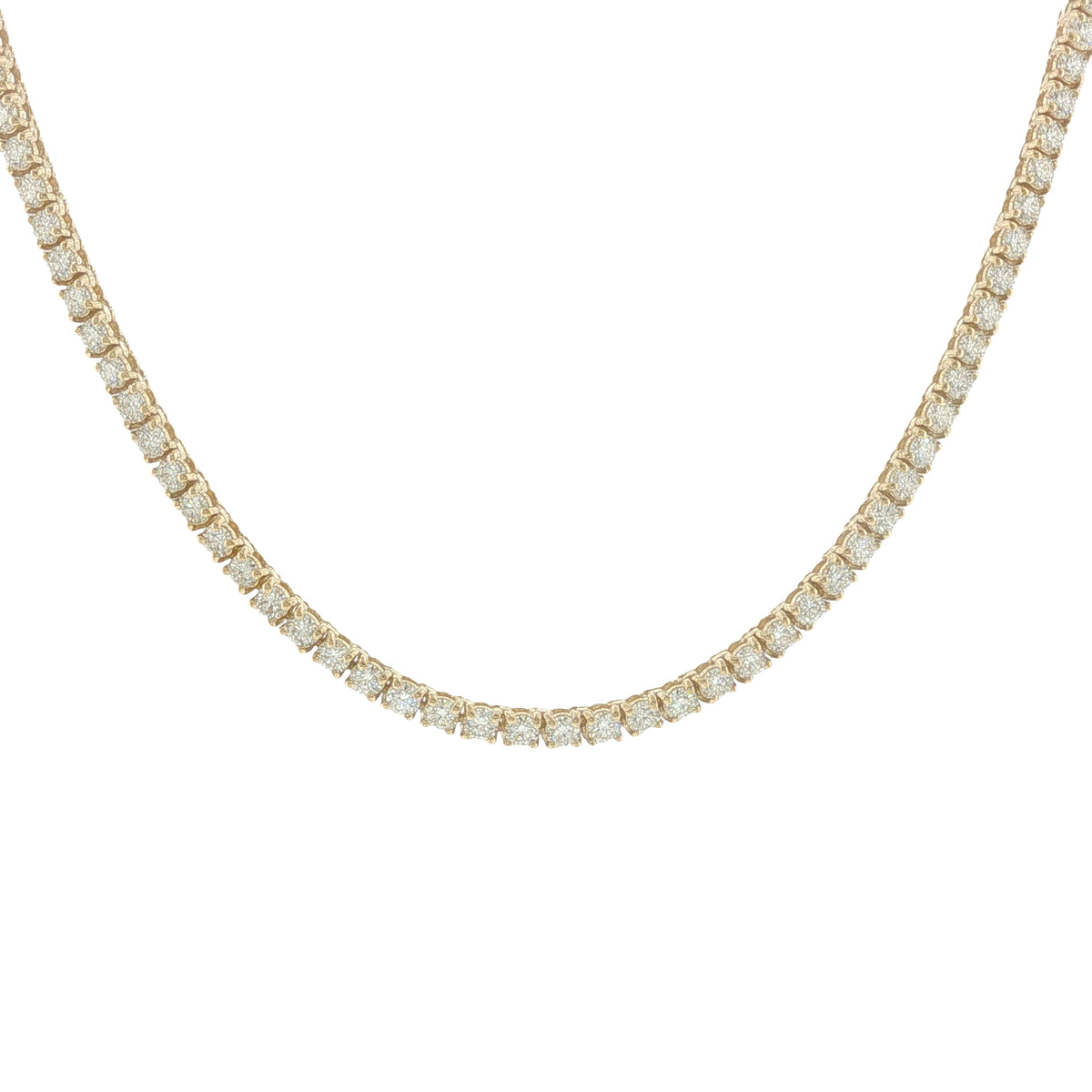 14K Gold 5.53CT Diamond Tennis Necklace