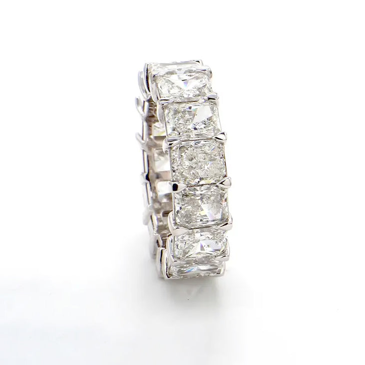 14K 7.34CT Radiant Cut Lab-Created Diamond Eternity Band