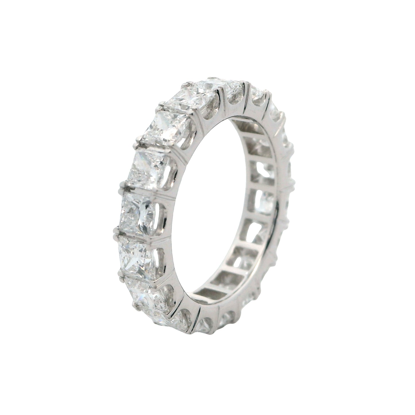 14K 5.10CT Square Cut Lab-Created Diamond Eternity Band