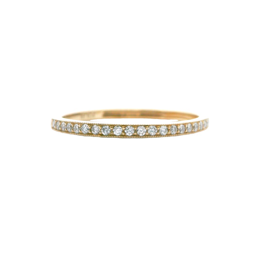 14k Yellow Gold Diamond Stackable Band
