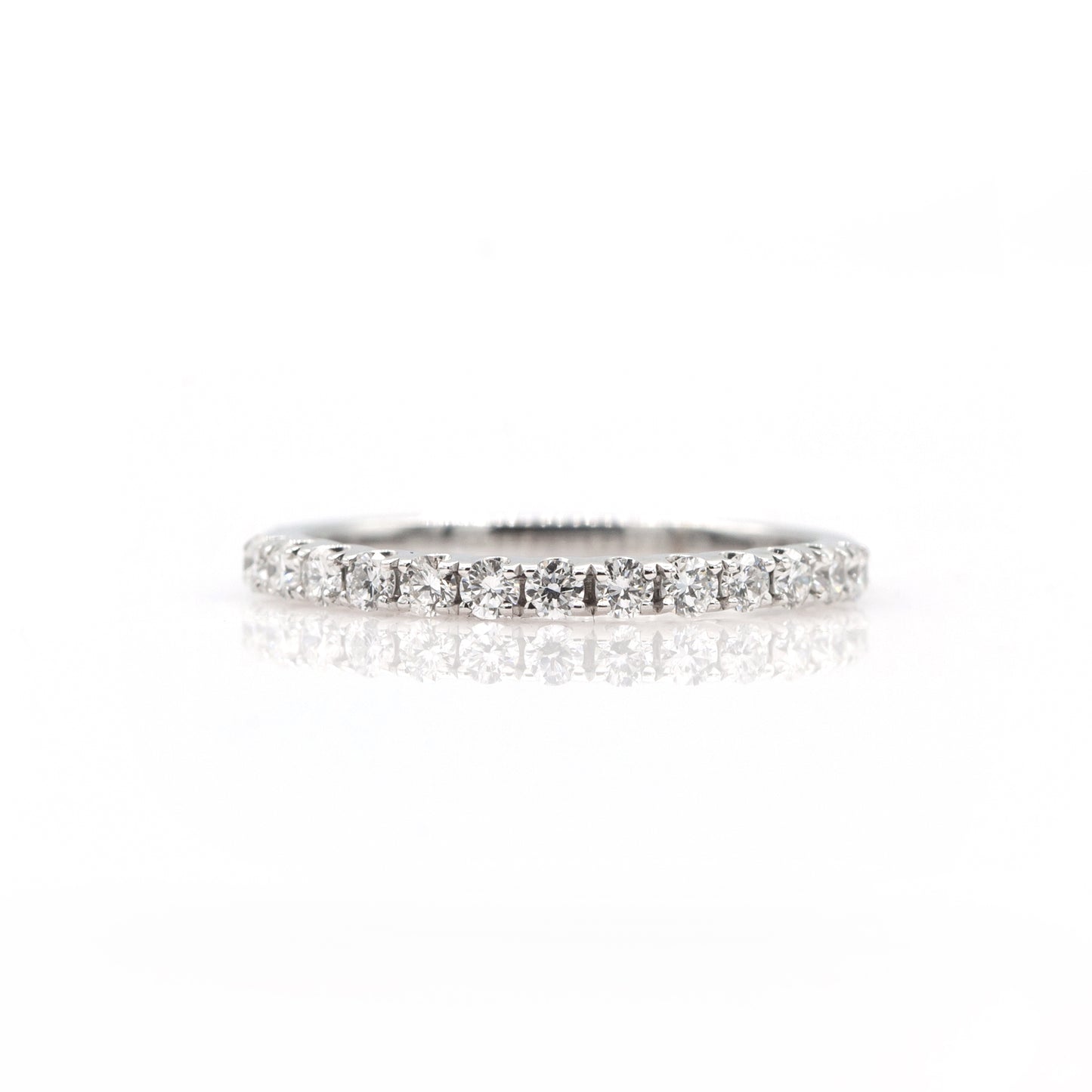 14k White Gold Diamond Band