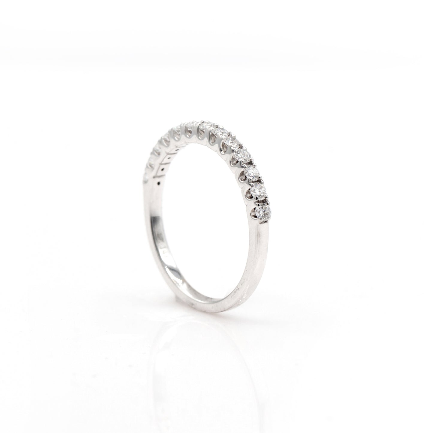 14k White Gold Diamond Band