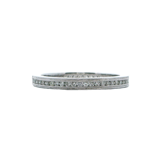 14k White Gold Diamond Stackable Band