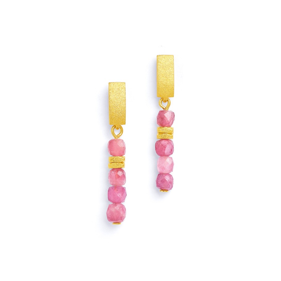 Bernd Wolf Collection "Fabella" Pink Tourmaline Earrings