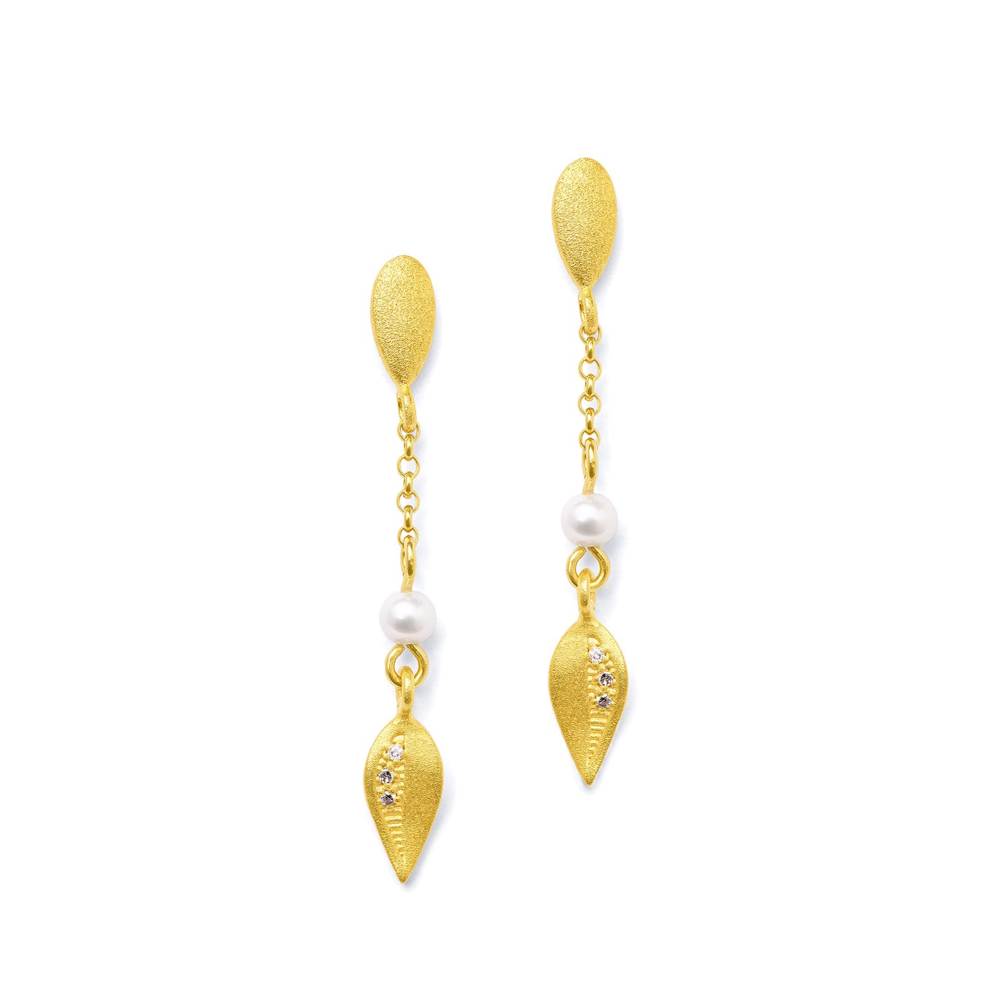 Bernd Wolf Collection "Fedra" Pearl & CZ Earrings