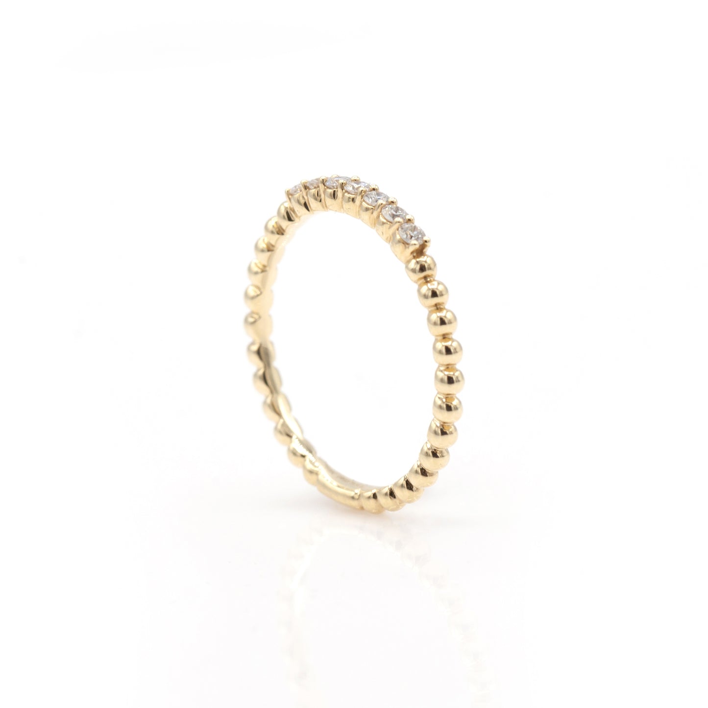 14K Yellow Gold Petite Diamond Ring
