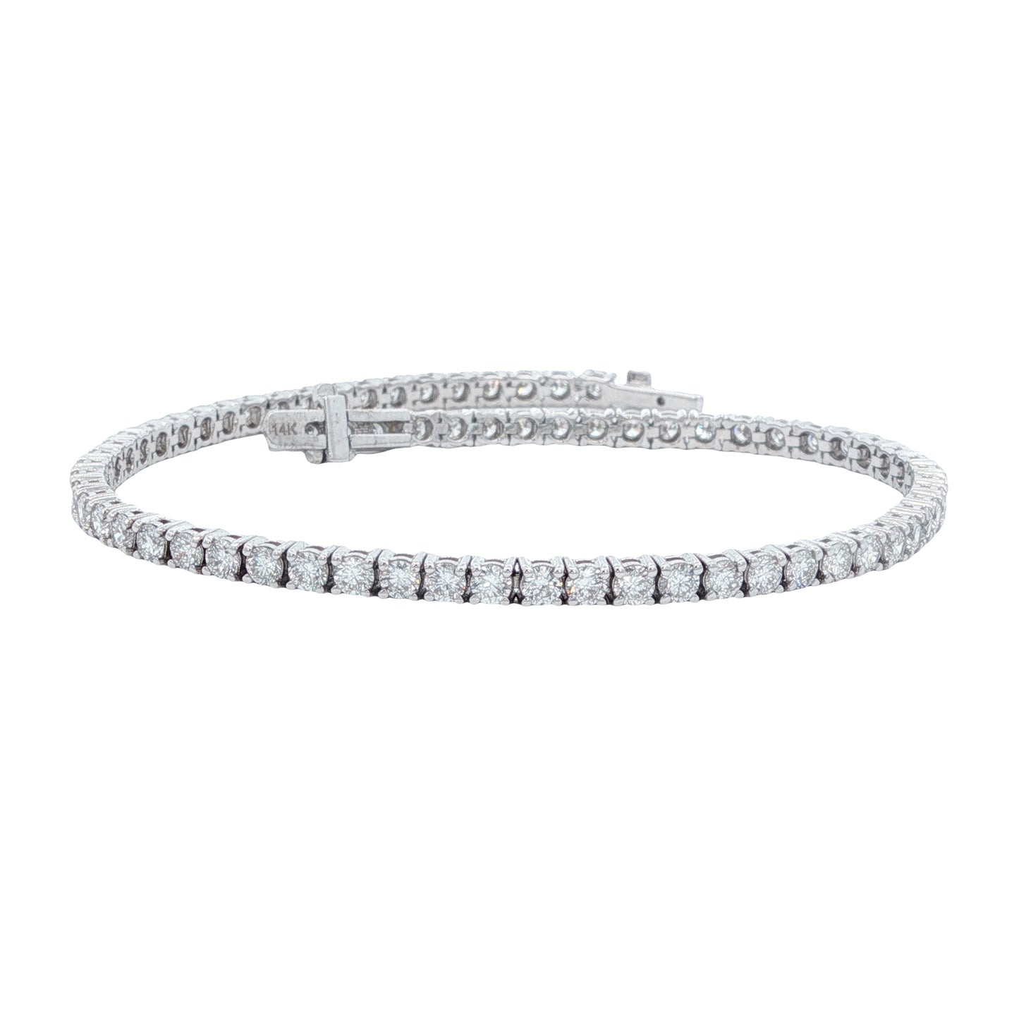 14K 3.0CT Lab-Created Diamond Tennis Bracelet