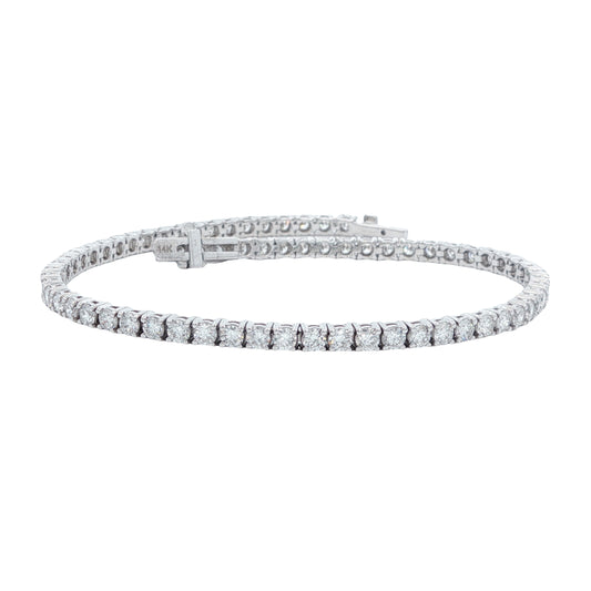 14K 3.0CT Lab-Created Diamond Tennis Bracelet