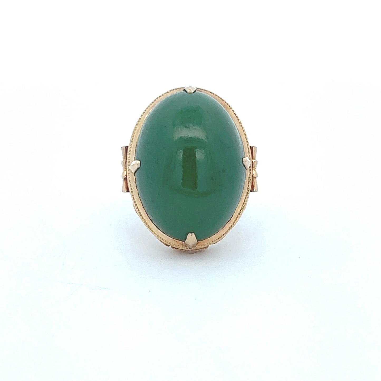 Estate Collection Jade Cabochon Ring