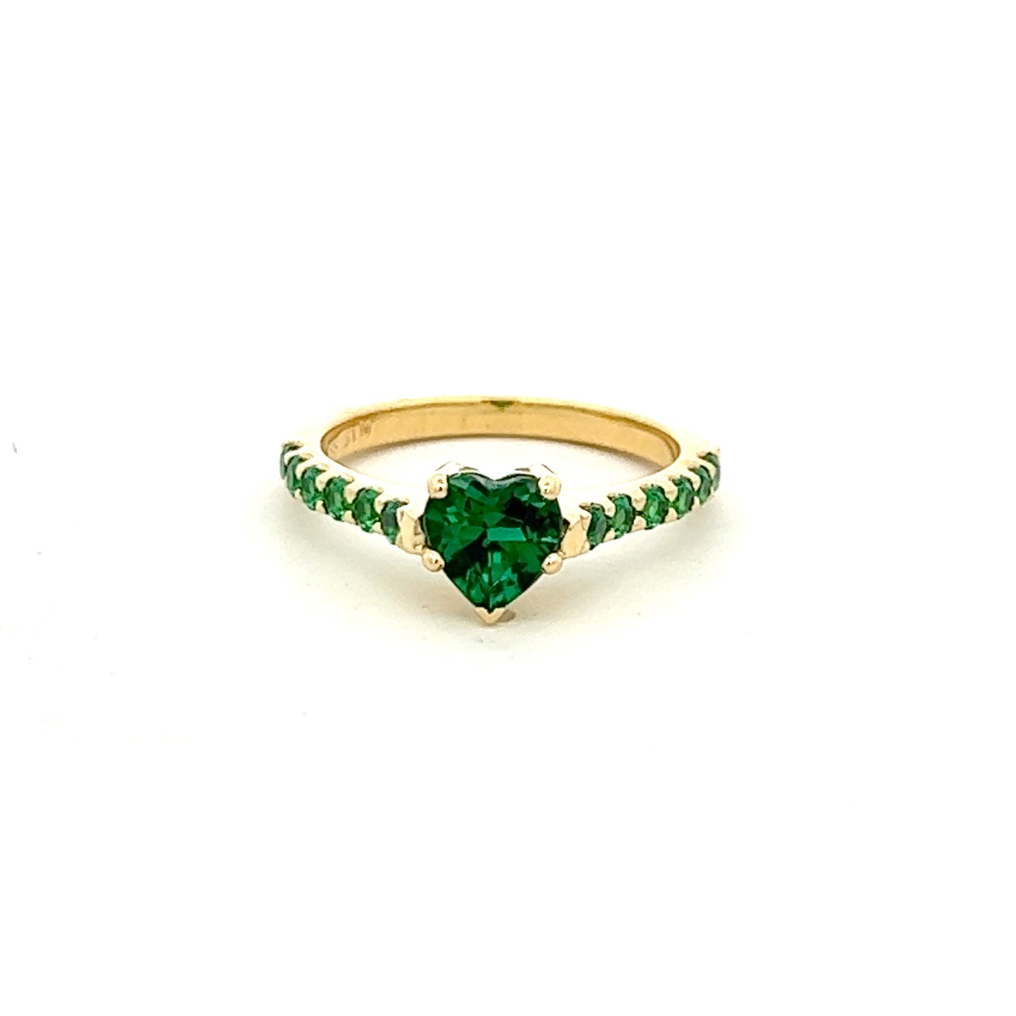 Tim Nelson Designs 14K Emerald Heart Ring