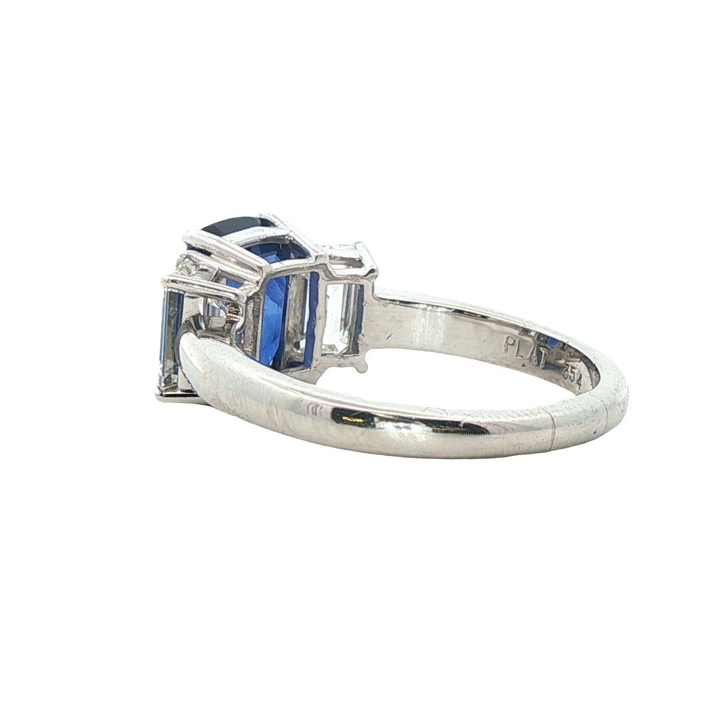 Platinum 2.42ct Sri Lanka Sapphire & Diamond Ring