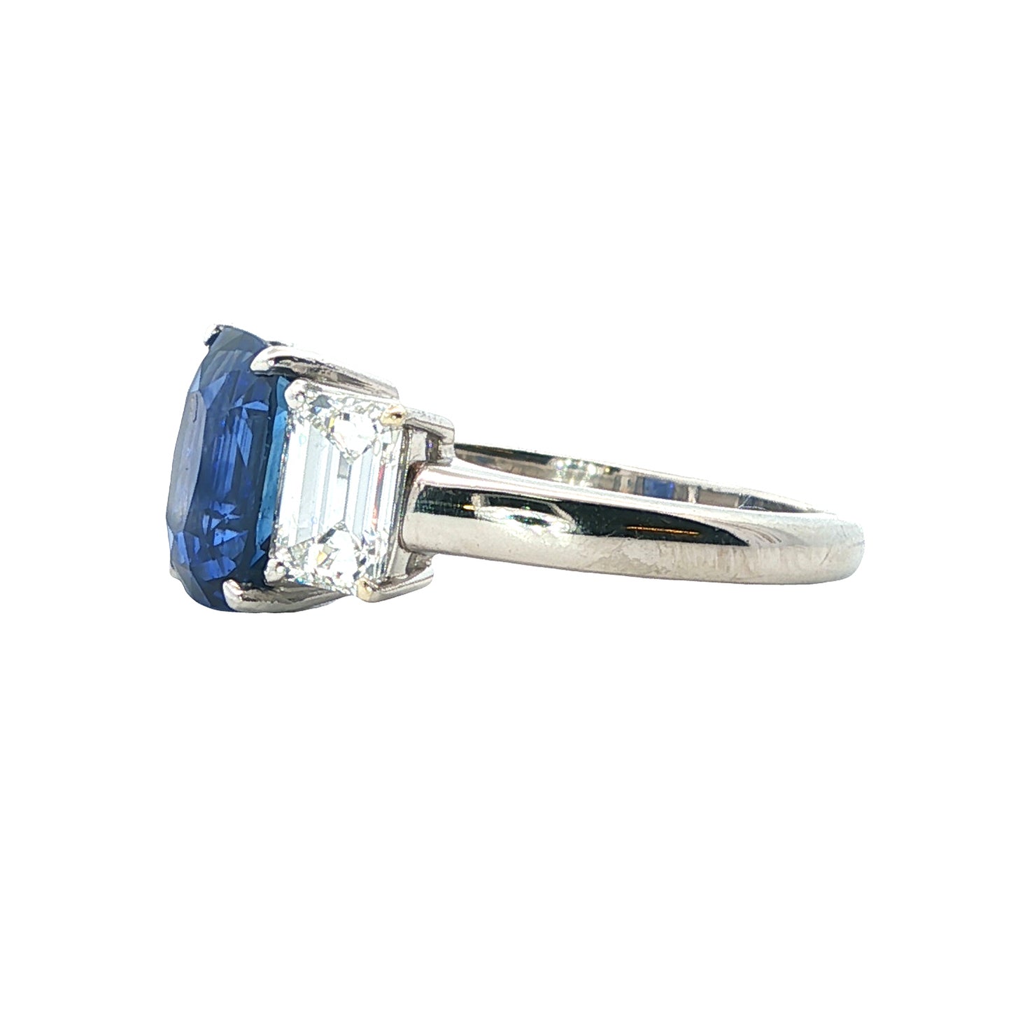 Platinum 2.42ct Sri Lanka Sapphire & Diamond Ring