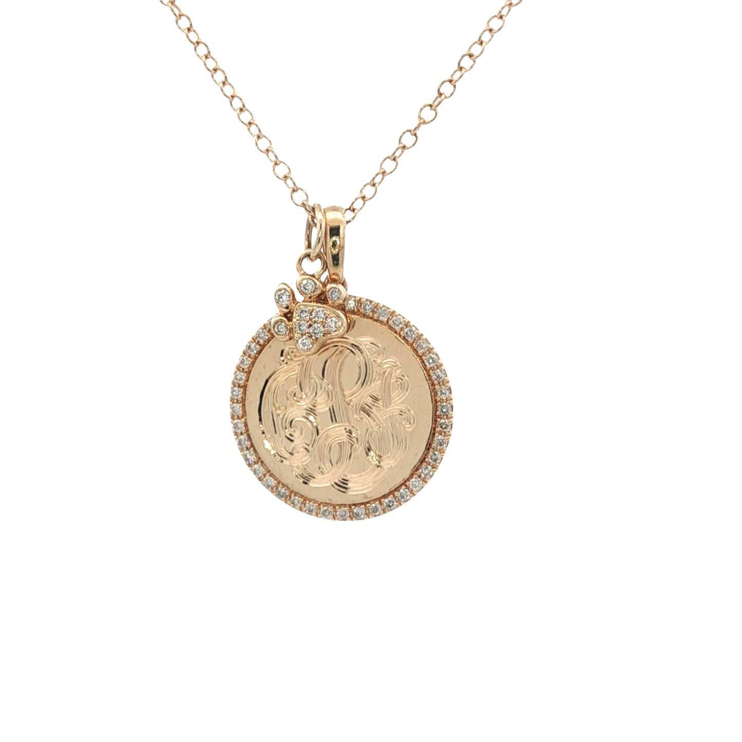 14K Yellow Gold Petite Diamond Pave Paw Charm