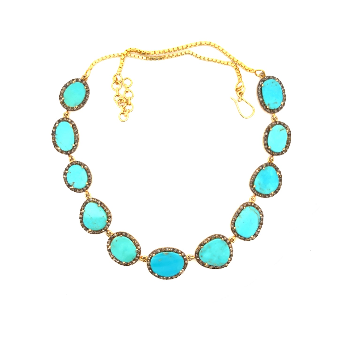 Turquoise & Diamond Necklace