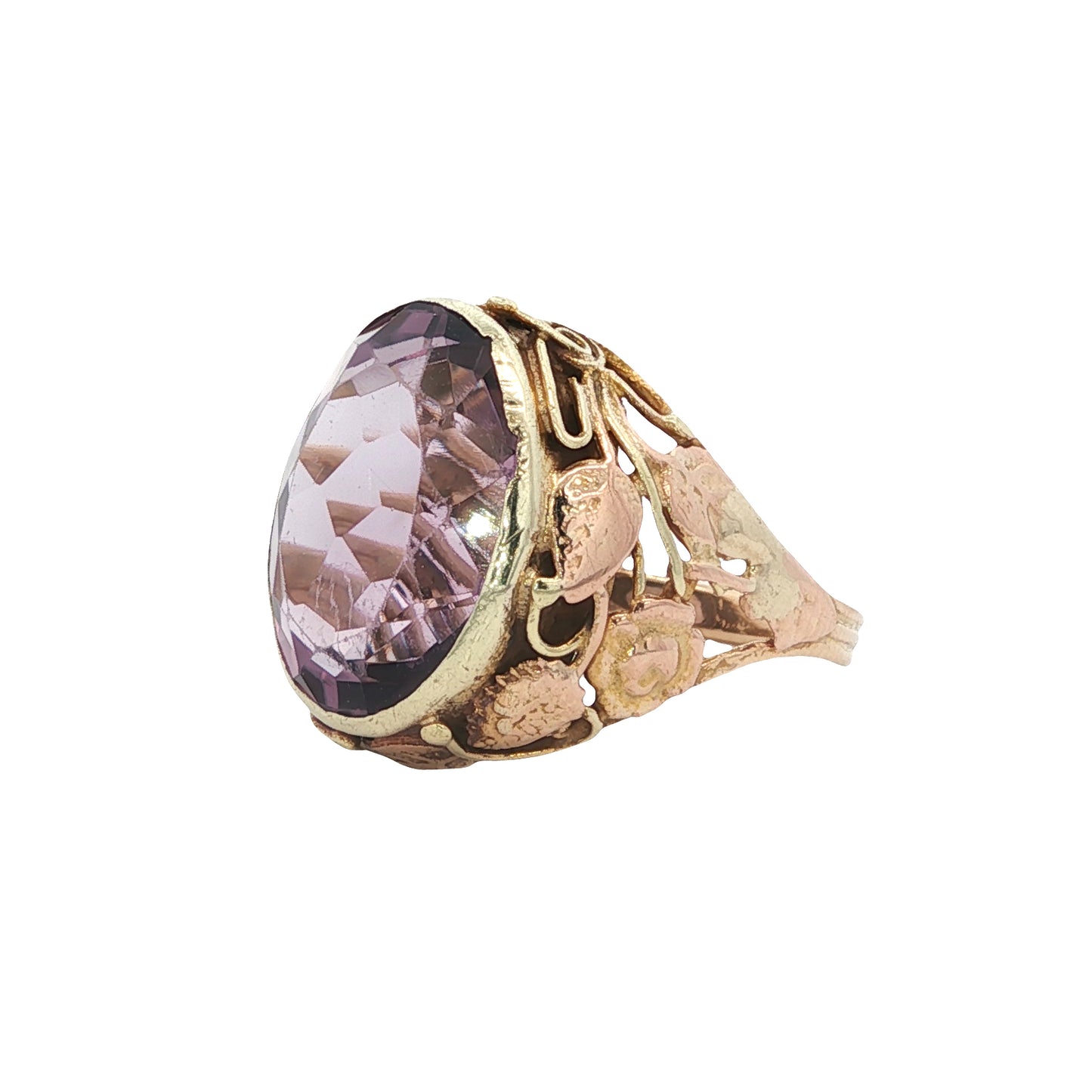 Estate Collection Antique 1910's Arts & Crafts 10ct Amethyst Ring
