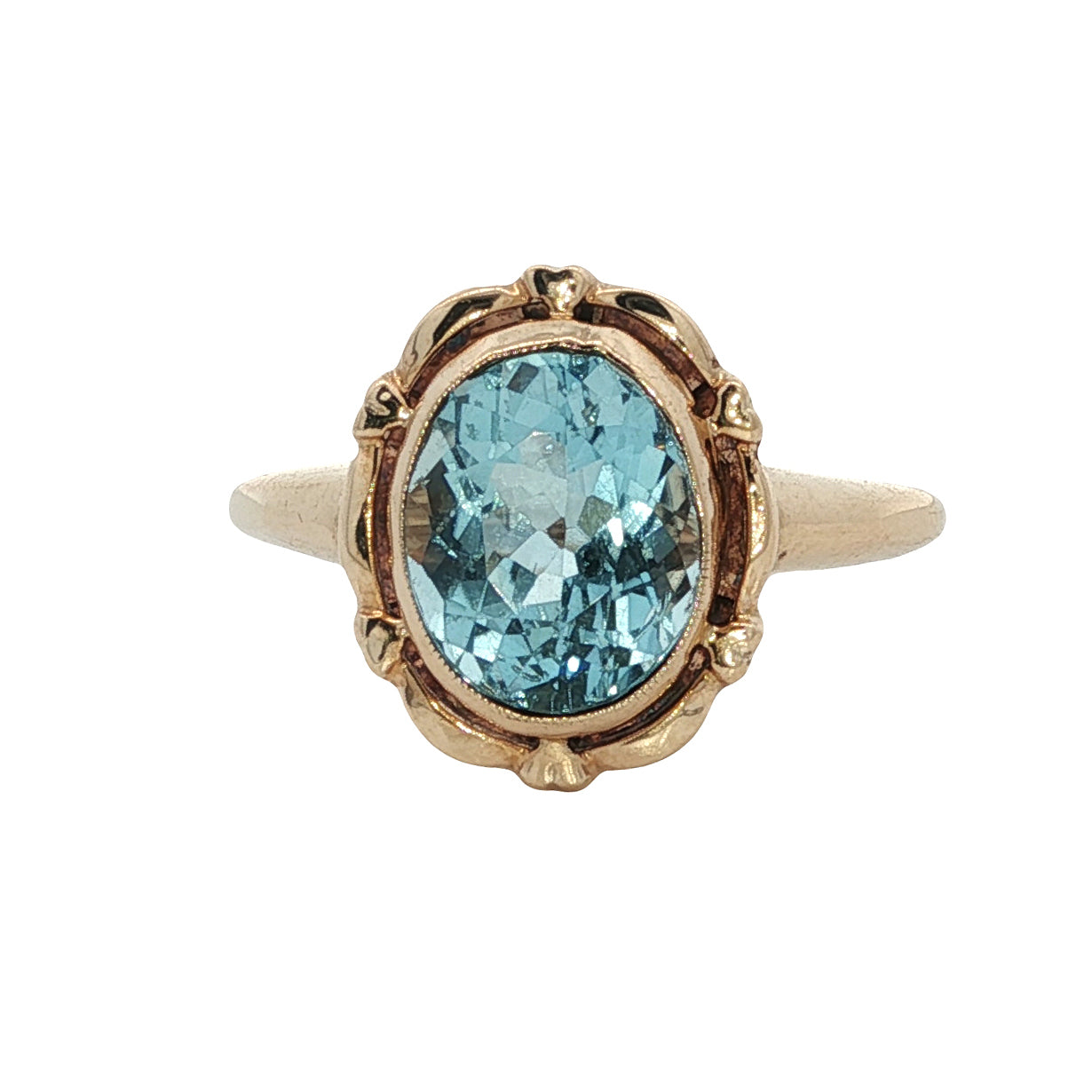 Estate Collection 1930's Arts & Crafts Aquamarine Ring
