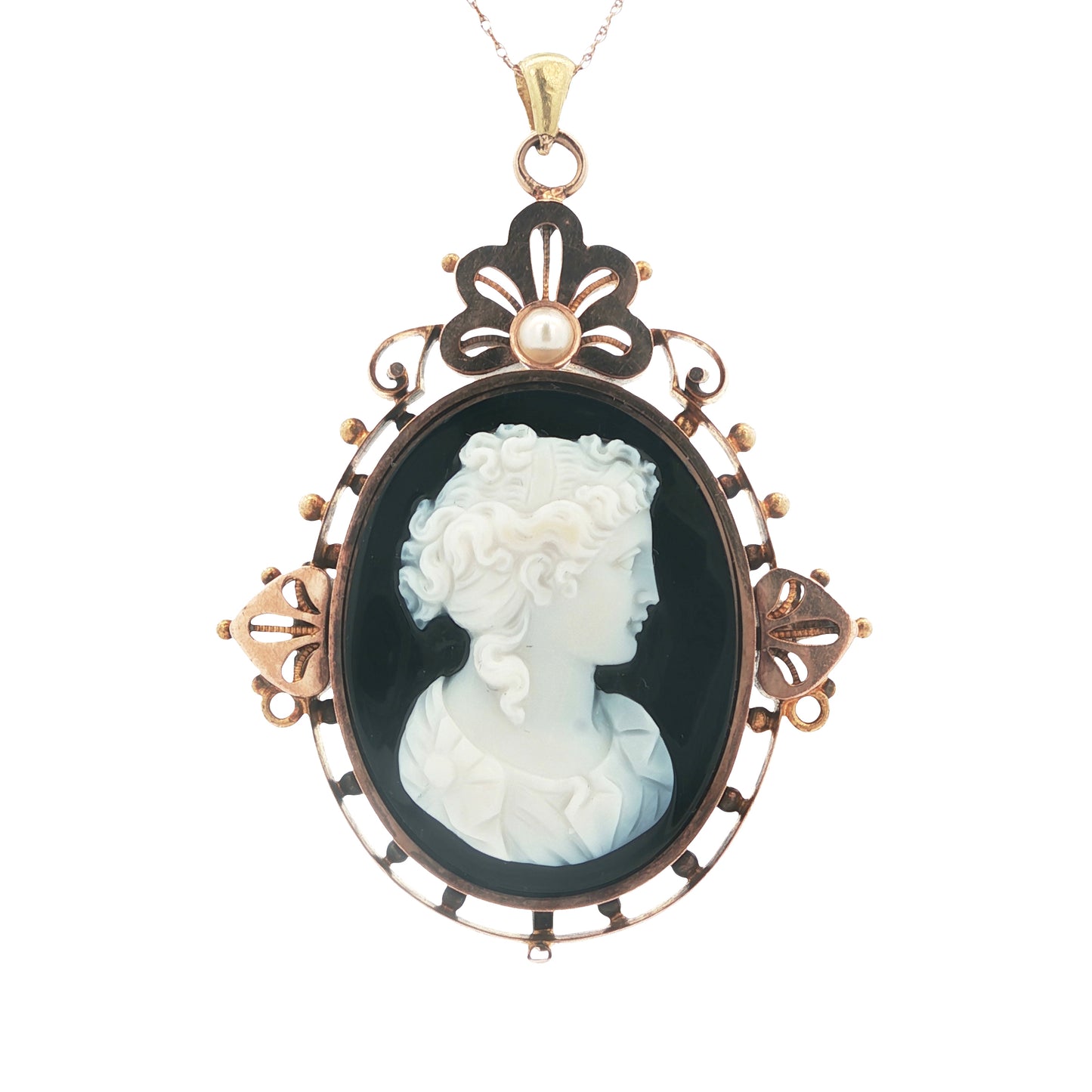 Estate Collection Victorian Carved Cameo Brooch