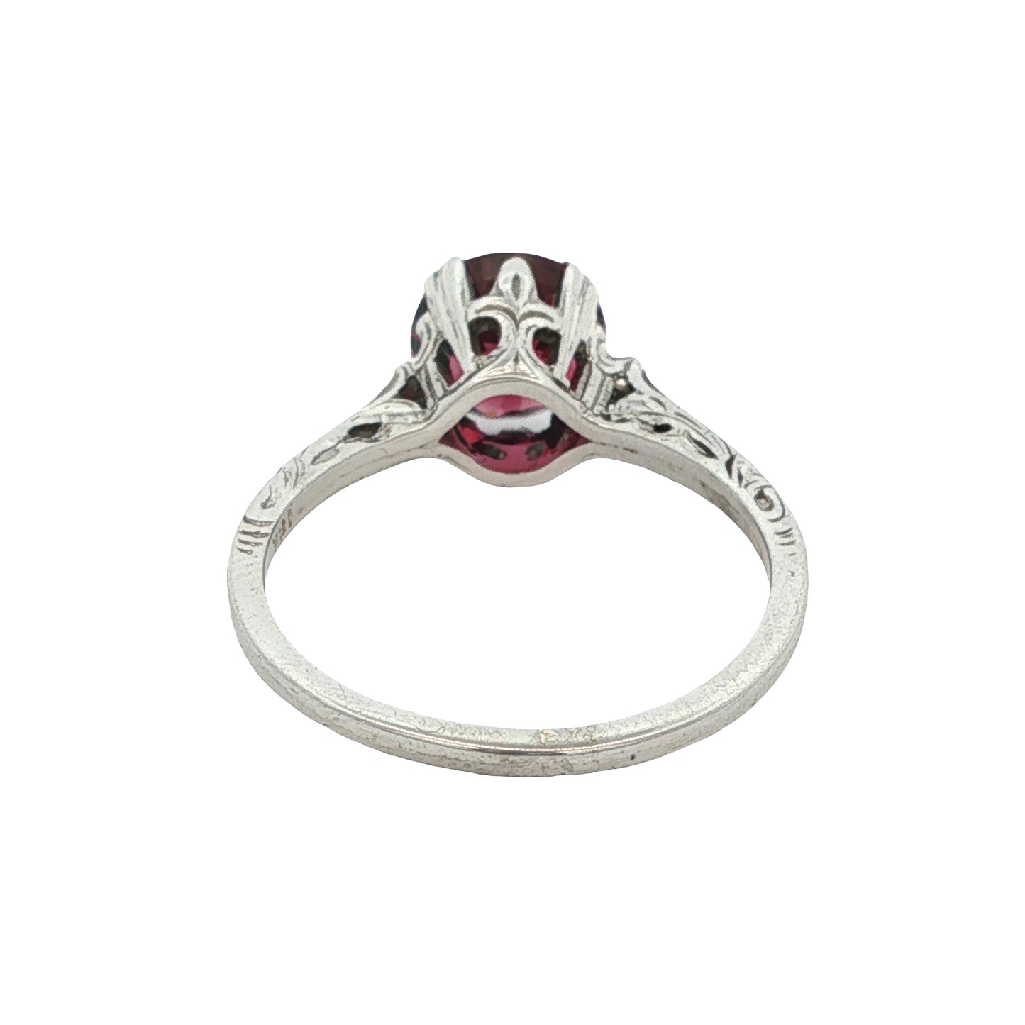 Estate Collection 1930's Art Deco 18K Garnet Ring