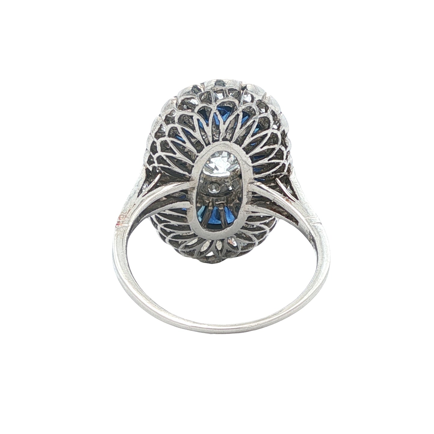 Estate Collection Art Deco-inspired Platinum Diamond & Sapphire
