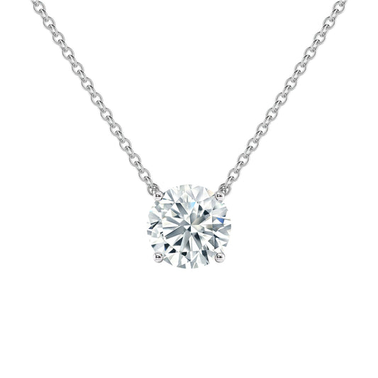 14k 1.79ct Lab-Created Diamond Solitaire Pendant