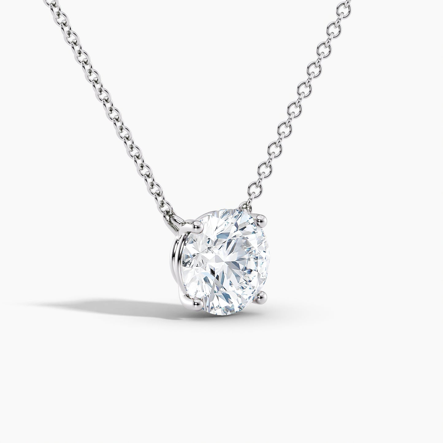 14k 1.78ct Lab-Created Diamond Solitaire Pendant