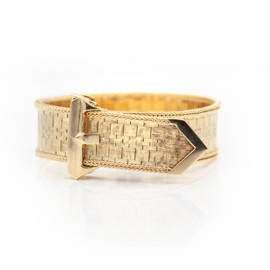 Estate Collection Vintage 14K Gold Buckle Bracelet