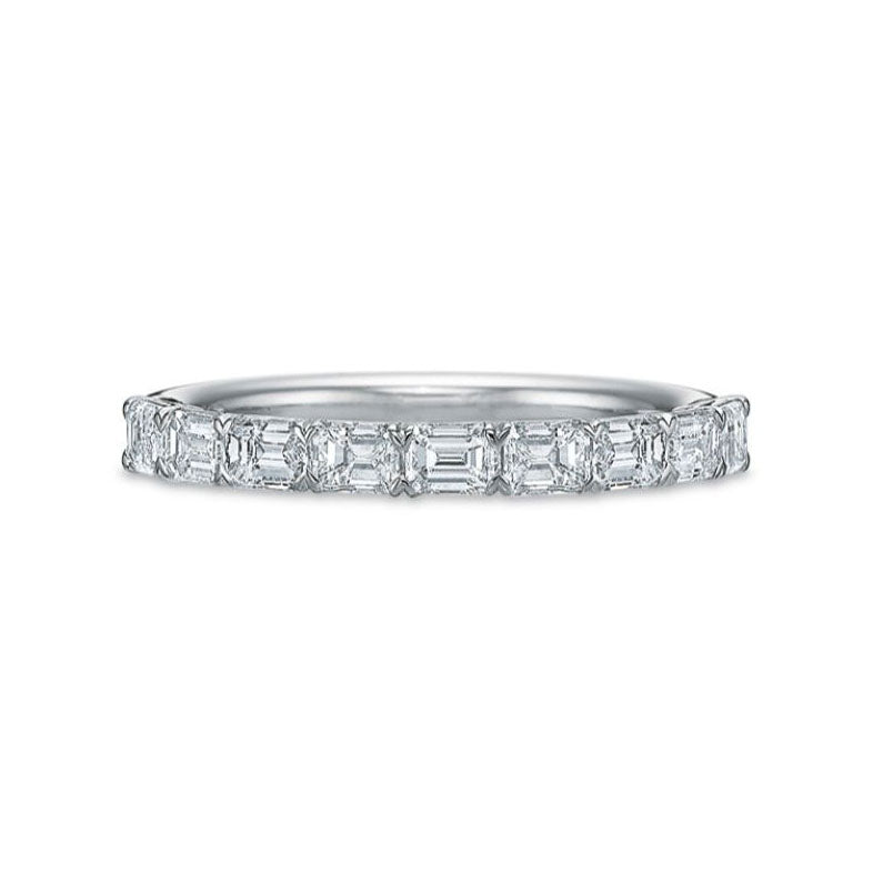 Platinum 0.45Ct Emerald Cut Diamond Band