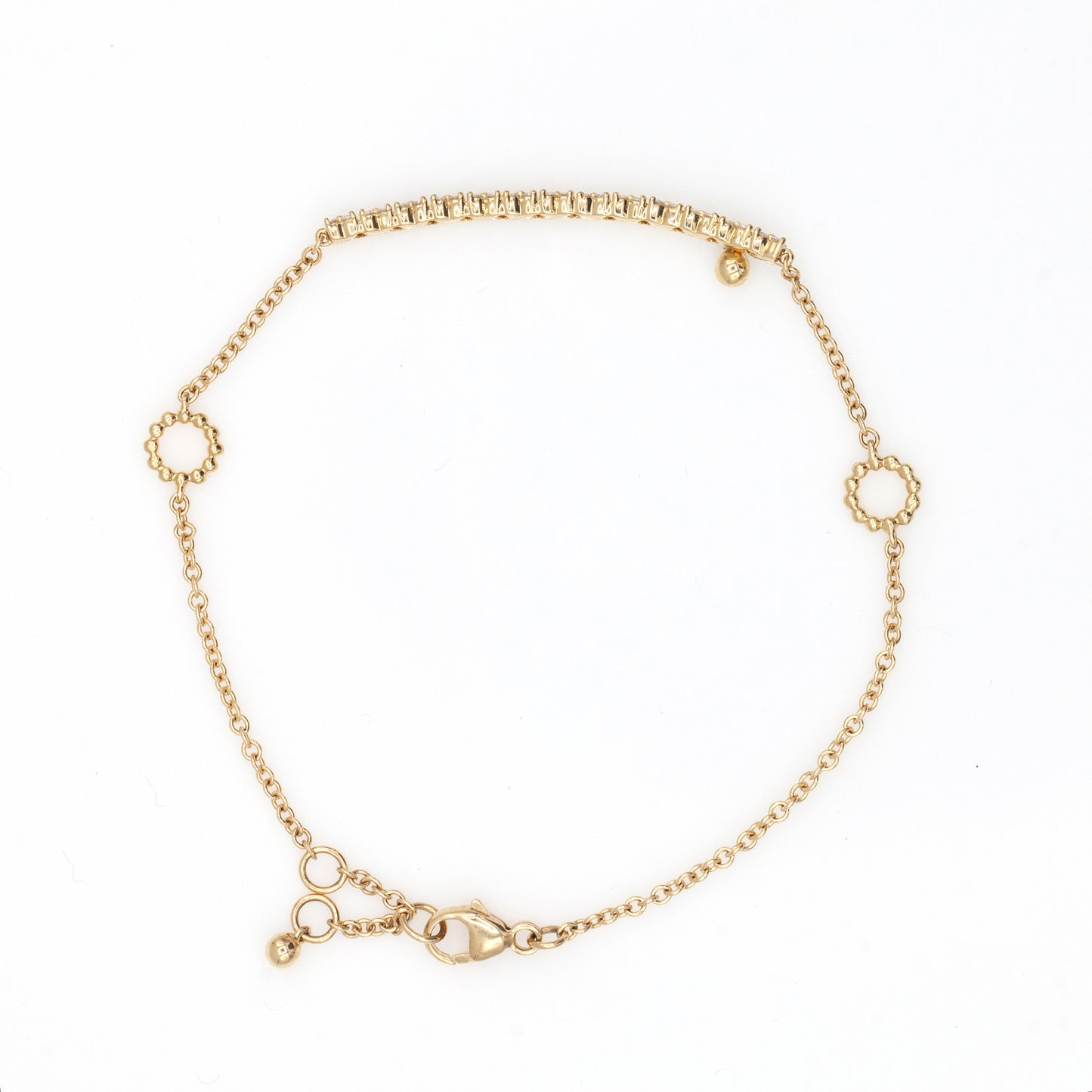 14K Yellow Gold Diamond Bracelet