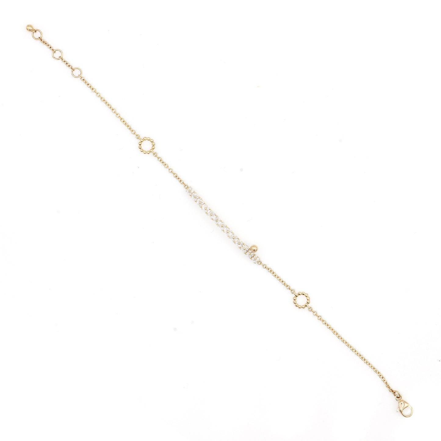 14K Yellow Gold Diamond Bracelet