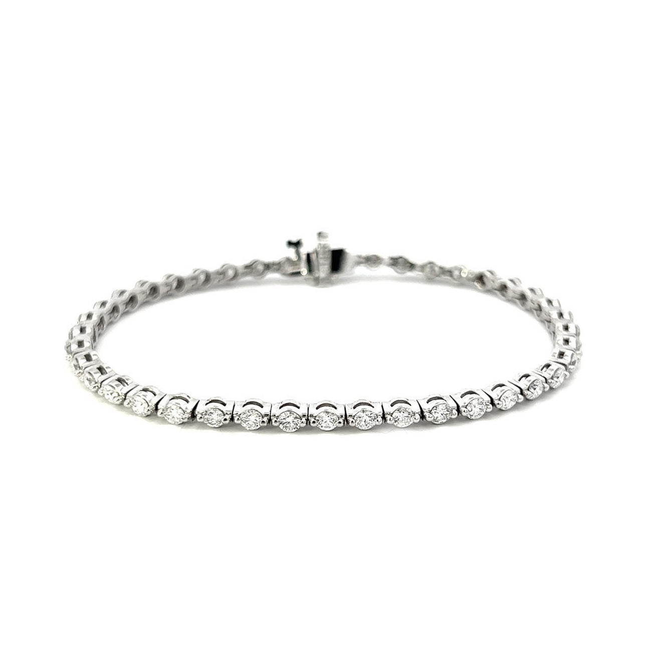 14K White Gold 3.5CT Diamond Bracelet