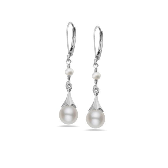 Anatoli Collection Sterling Silver Pearl Drop Earrings