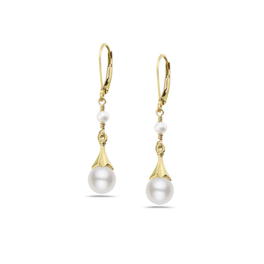 Anatoli Collection Vermeil Pearl Drop Earrings
