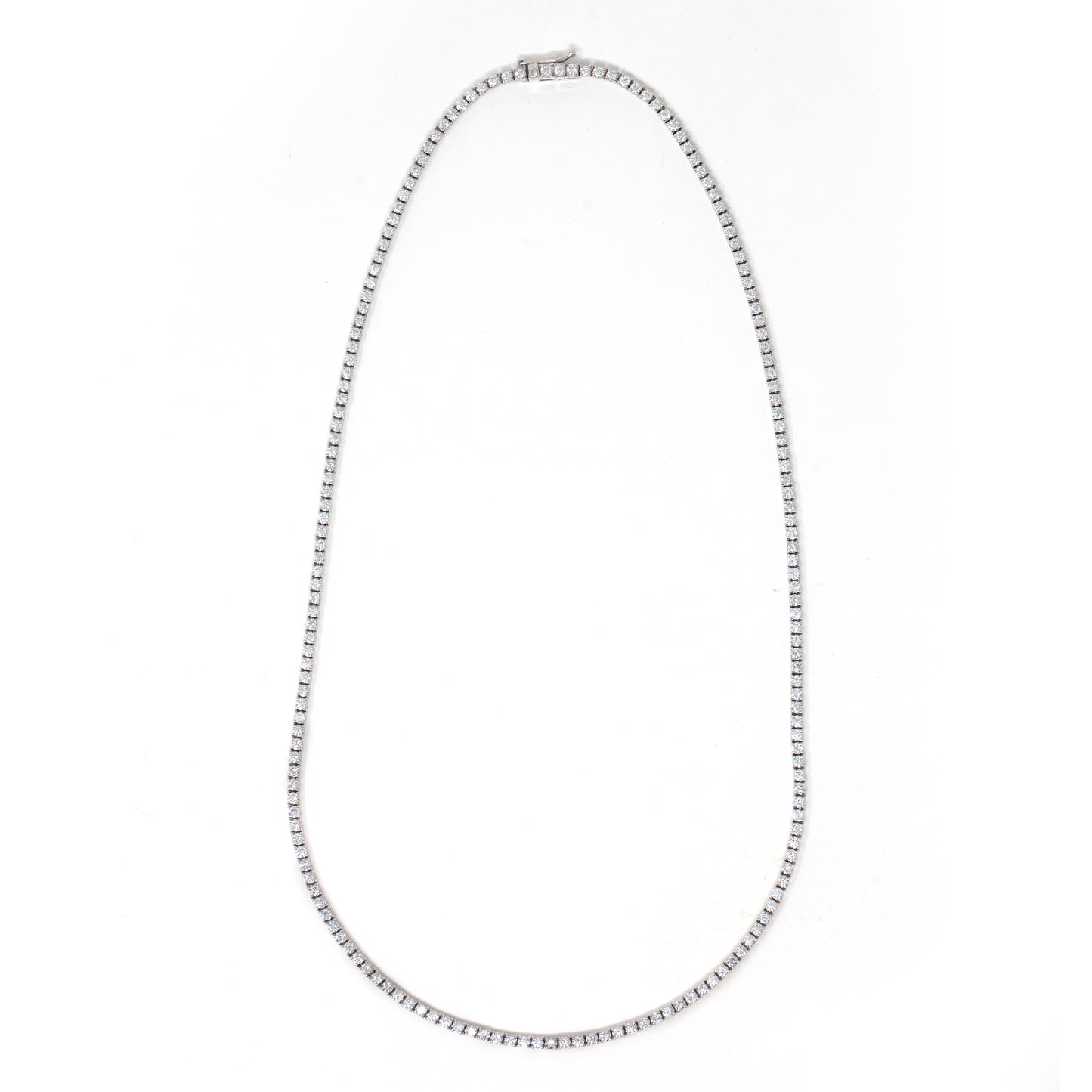 14K Gold 4.11CT Diamond Tennis Necklace