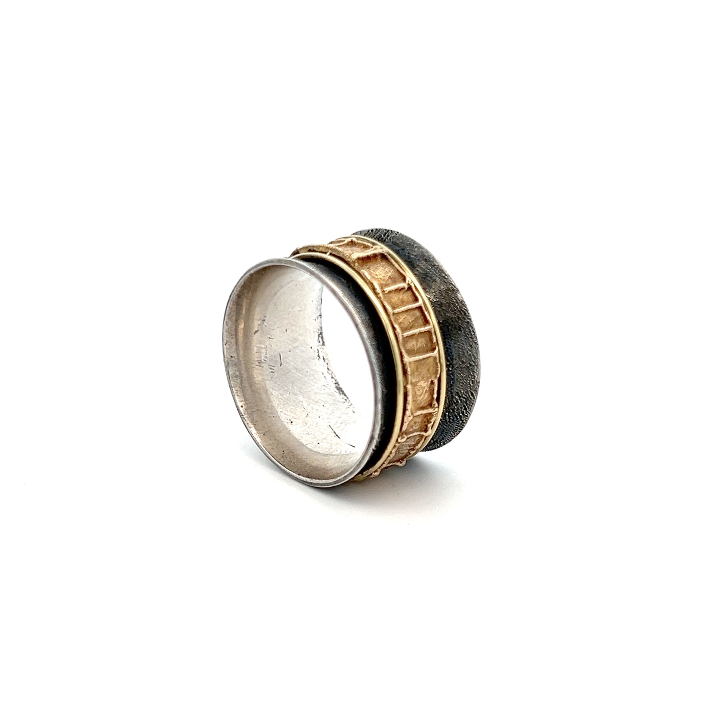 James Carter Yellow Sterling & Gold Spin Ring