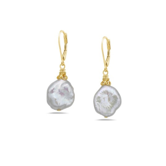 Anatoli Collection Vermeil Keshi Pearl Earrings