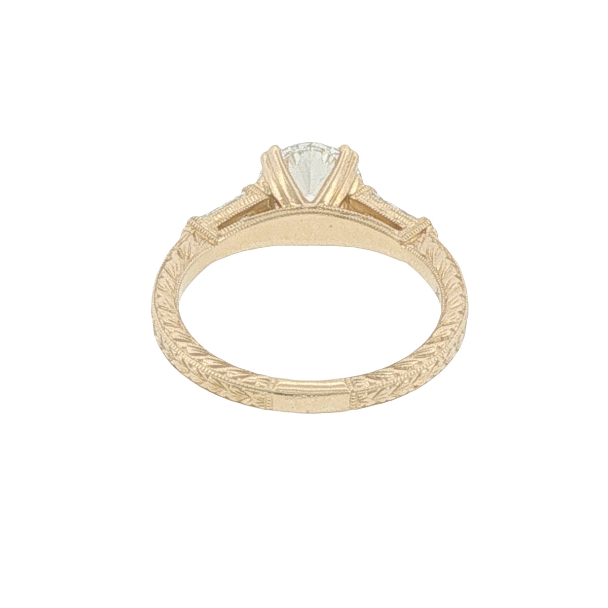 14K 1.4ct Lab-Created Diamond Vintage-Style Engagement Ring