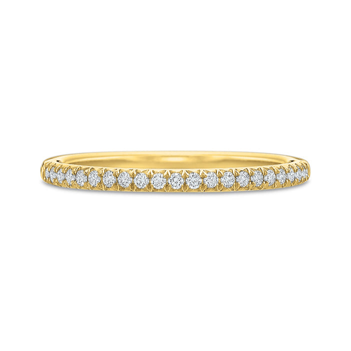 18K Yellow Gold 0.14CT French Cut Diamond Band