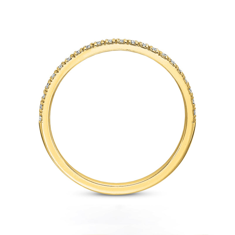 18K Yellow Gold 0.14CT French Cut Diamond Band