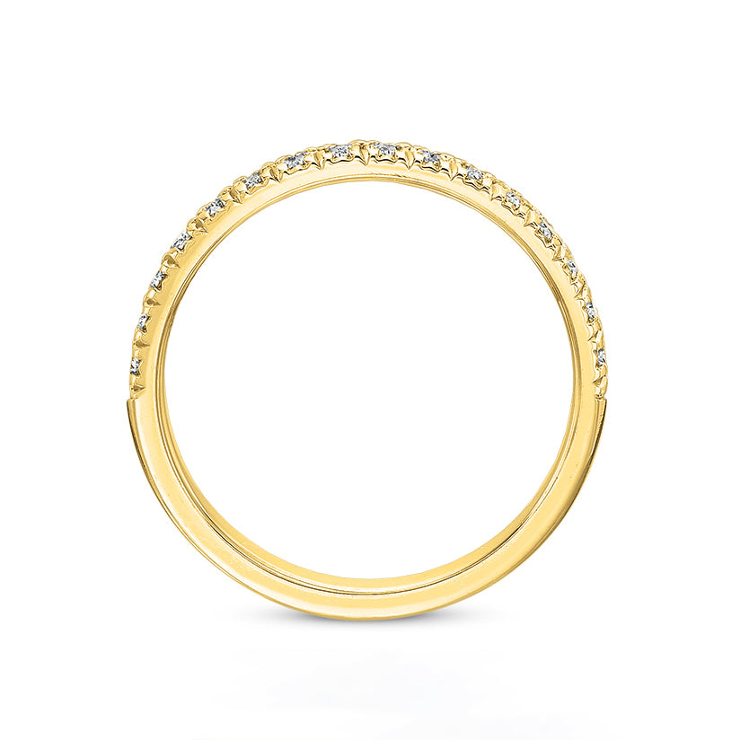 18K Yellow Gold 0.25CT French Cut Diamond Band