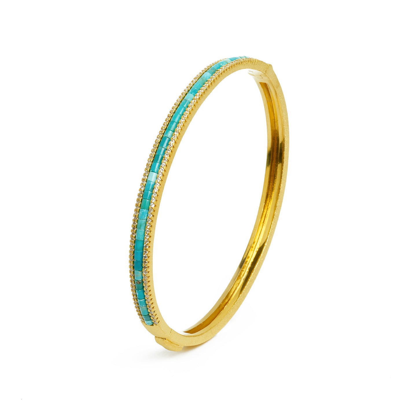 Bernd Wolf Collection "Abandi" Turquoise & CZ Bangle