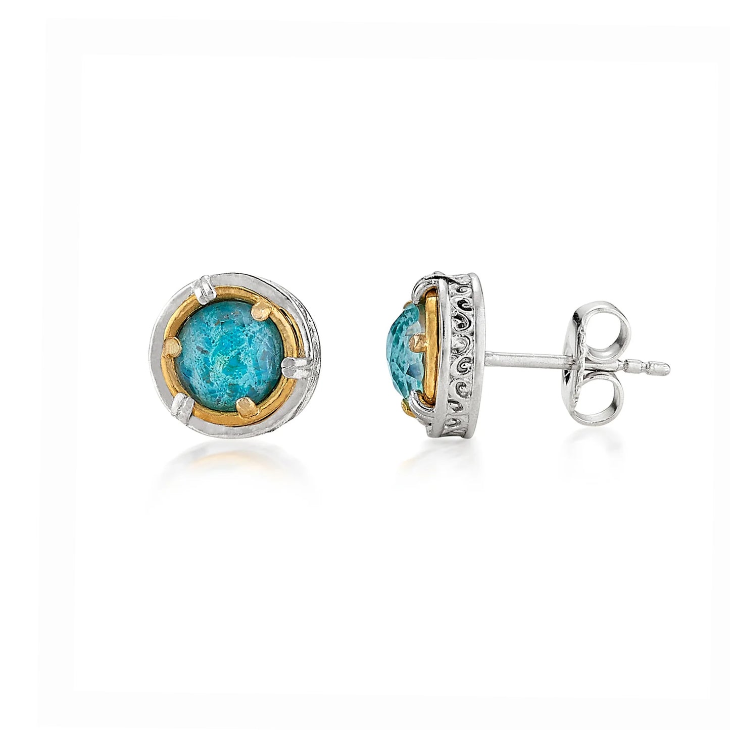 Anatoli Collection Chrysocolla Stud Earrings (sml)