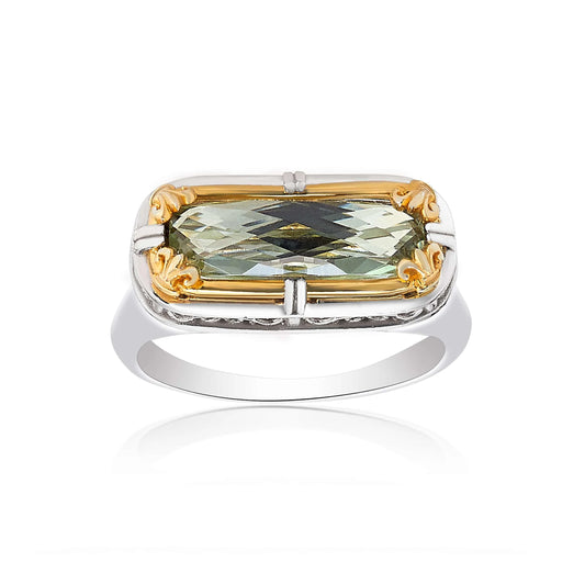 Anatoli Collection Green Amethyst Ring