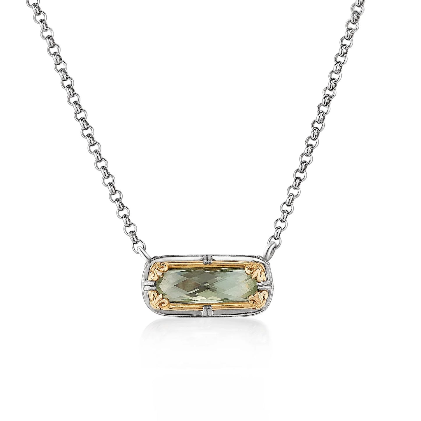 Anatoli Collection Green Amethyst Necklace