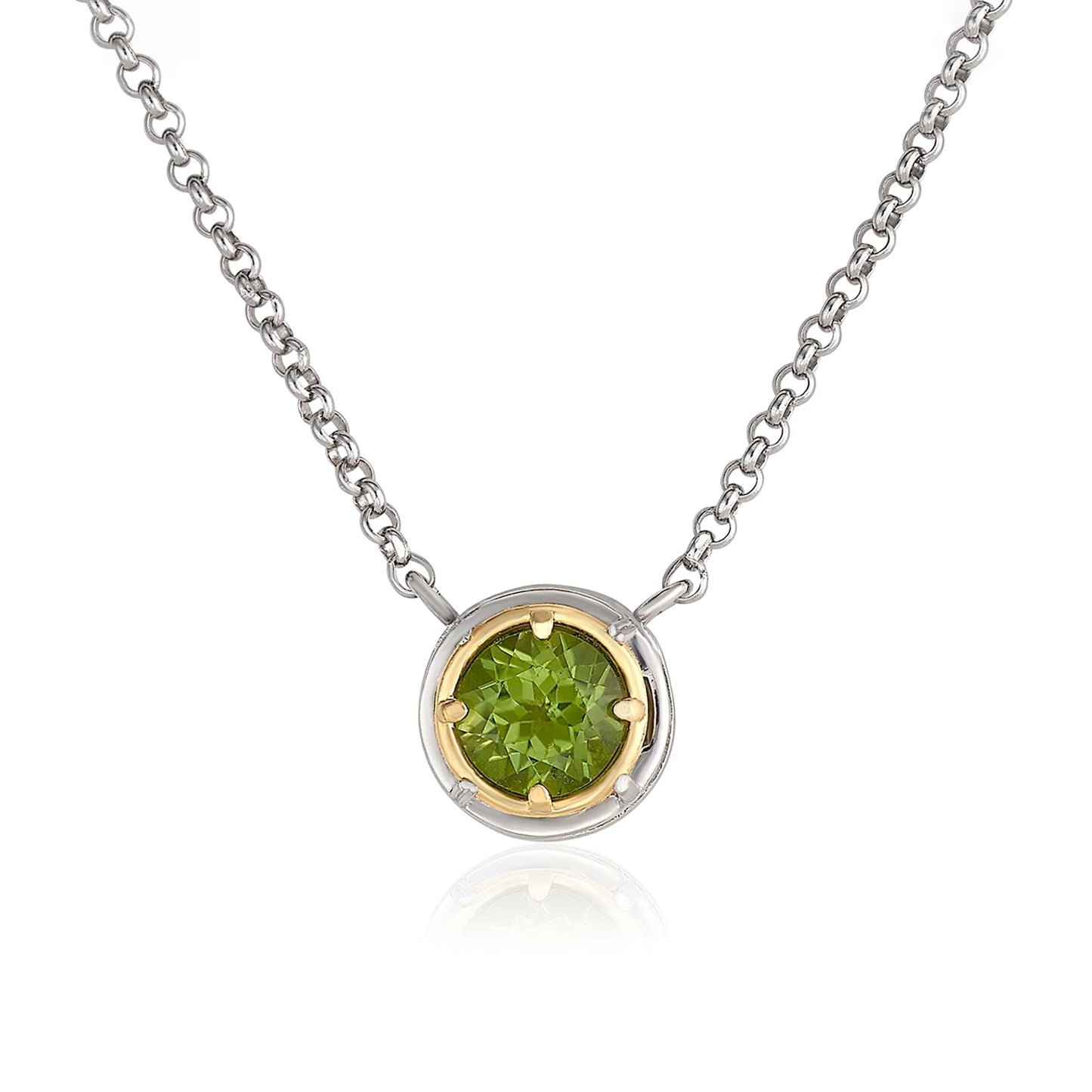 Anatoli Collection Round Peridot Necklace (med)