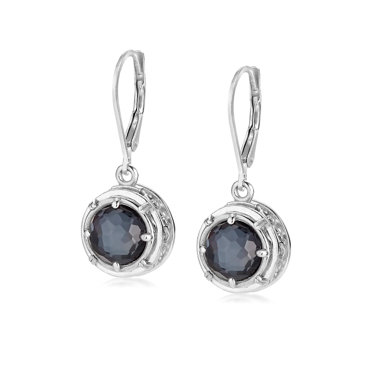 Anatoli Collection Hematite Drop Earrings (med)