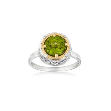 Anatoli Collection Sterling & Vermeil Peridot Ring (med)